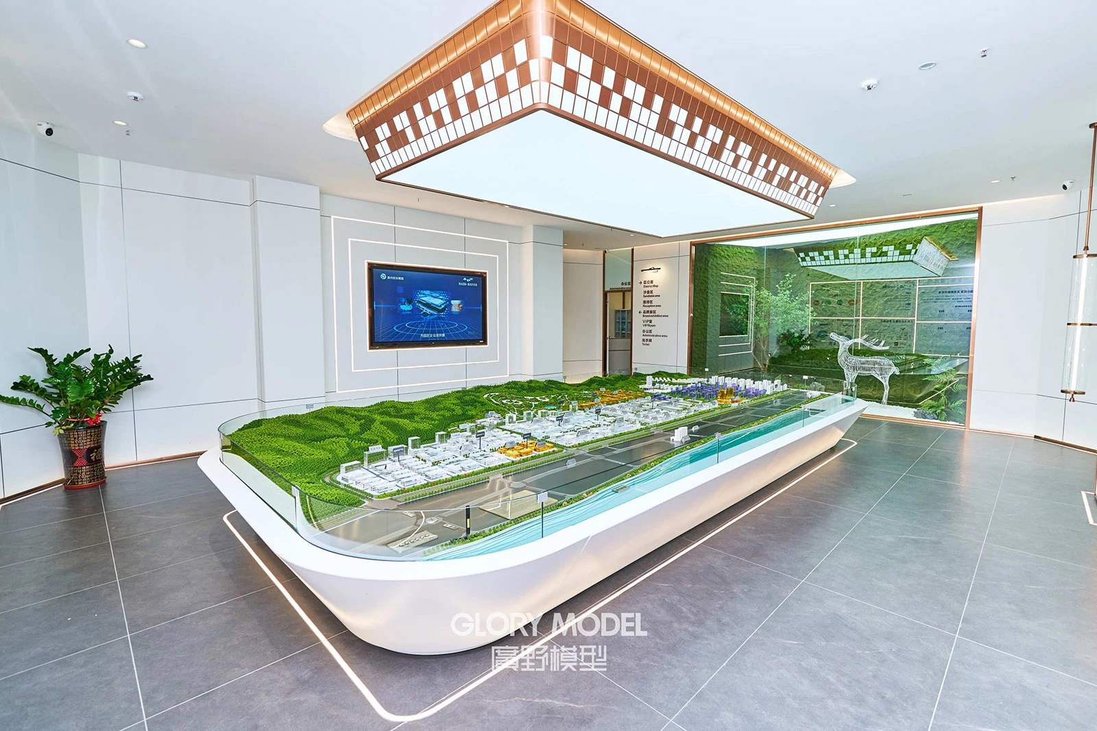 Eco-friendly river landscape model Eco-friendly river landscape model